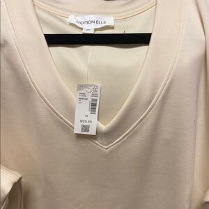 Addition Elle Cream Sweater NWT2x